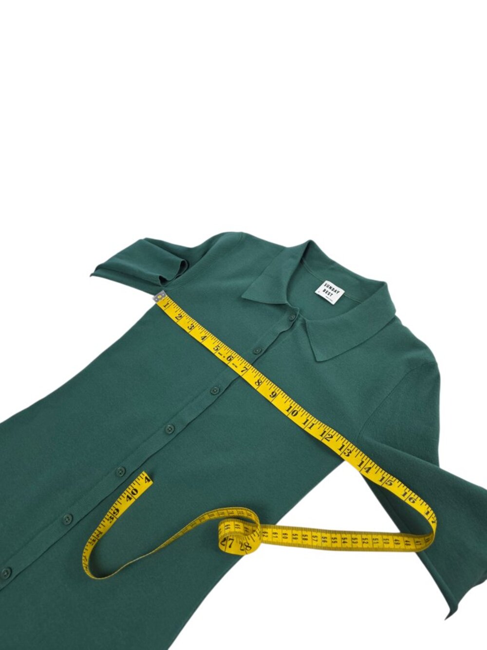 Aritzia Sunday Best Ralph Dress, Mini Knit Button Down Polo, Green, Size XS - Picture 4 of 7